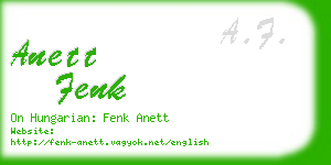 anett fenk business card